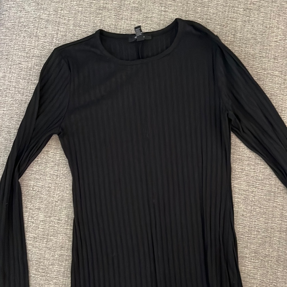 Black Longsleeve Midi Dress